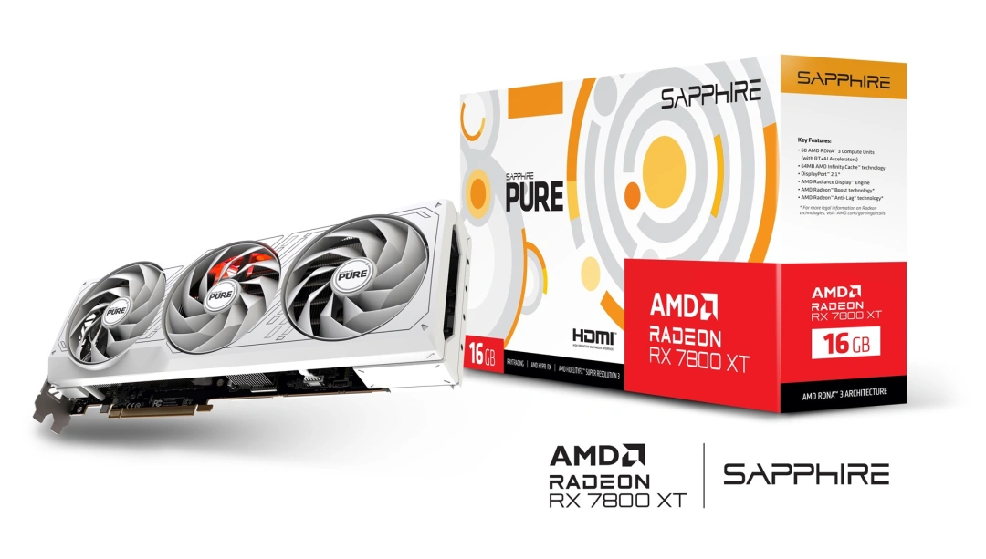 Sapphire Radeon RX 7800 XT PURE Gaming OC 16GB GDDR6