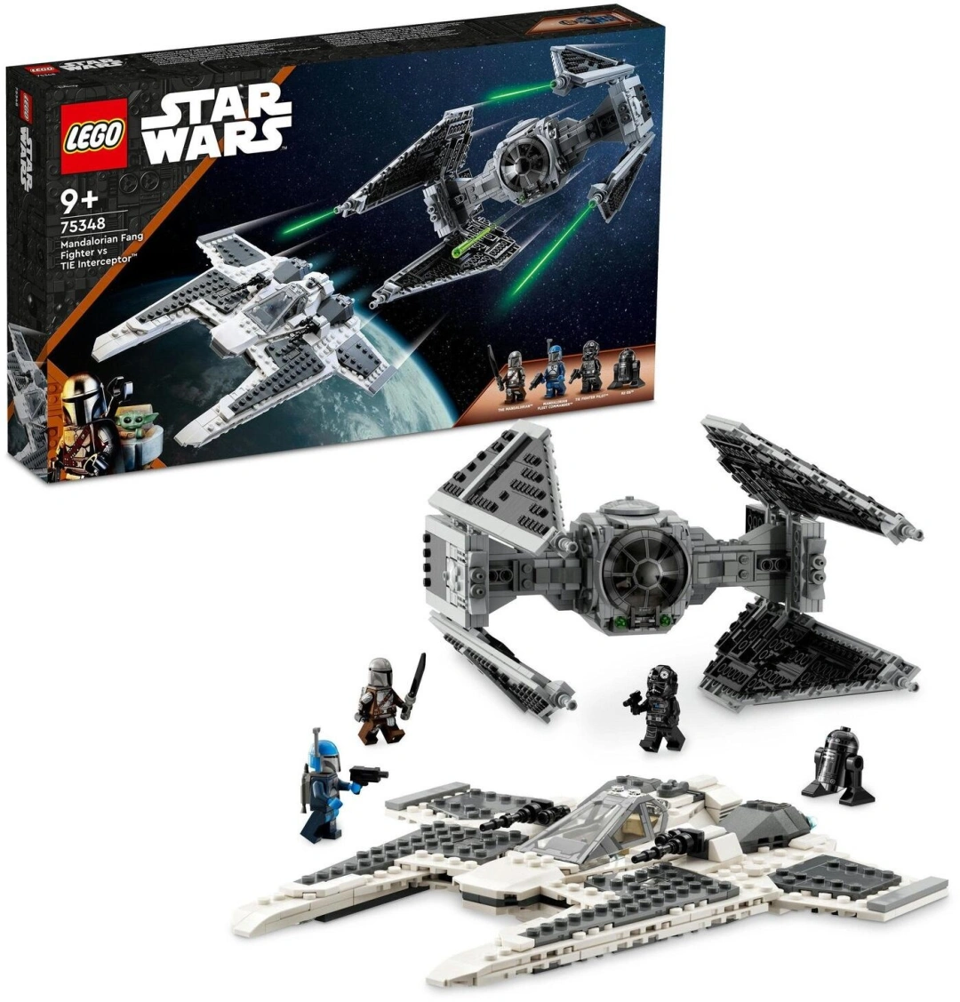 LEGO® Star Wars™ 75348 Mandalorianská stíhačka třídy Fang proti TIE Interceptoru