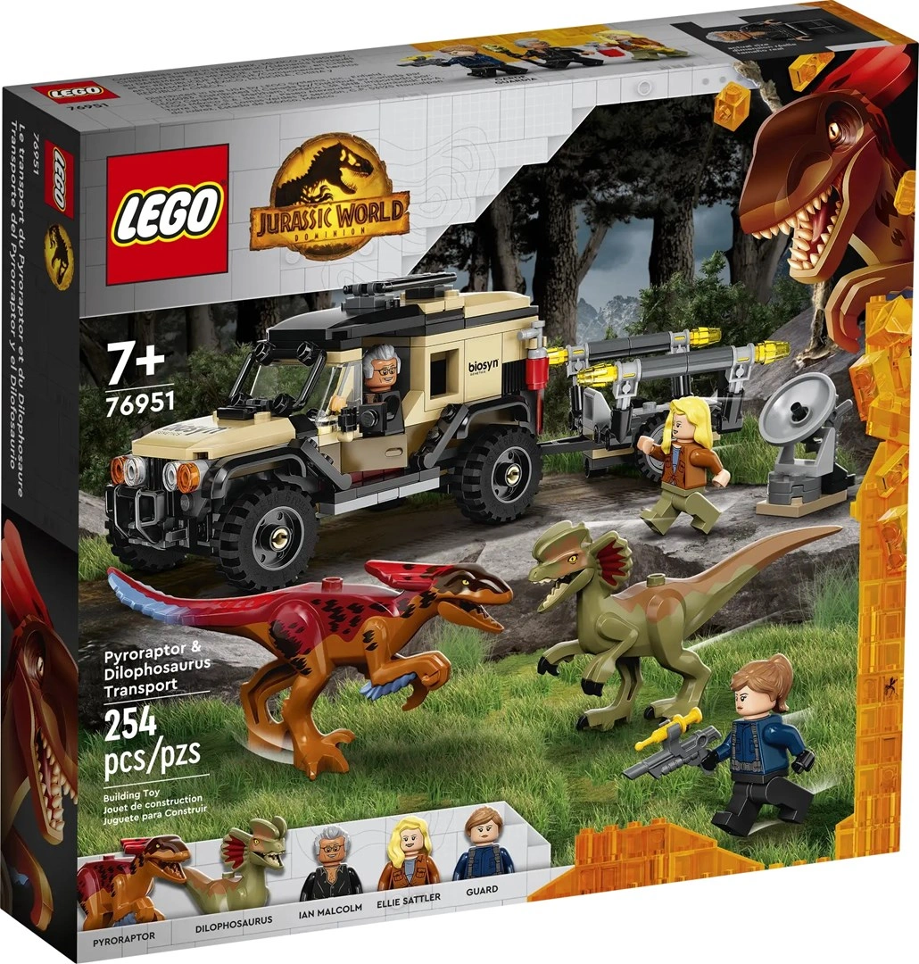 LEGO® Jurassic World™ 76951 Přeprava pyroraptora a dilophosaura