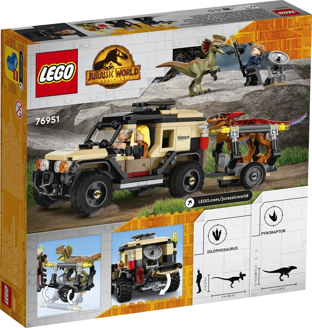 LEGO® Jurassic World™ 76951 Přeprava pyroraptora a dilophosaura