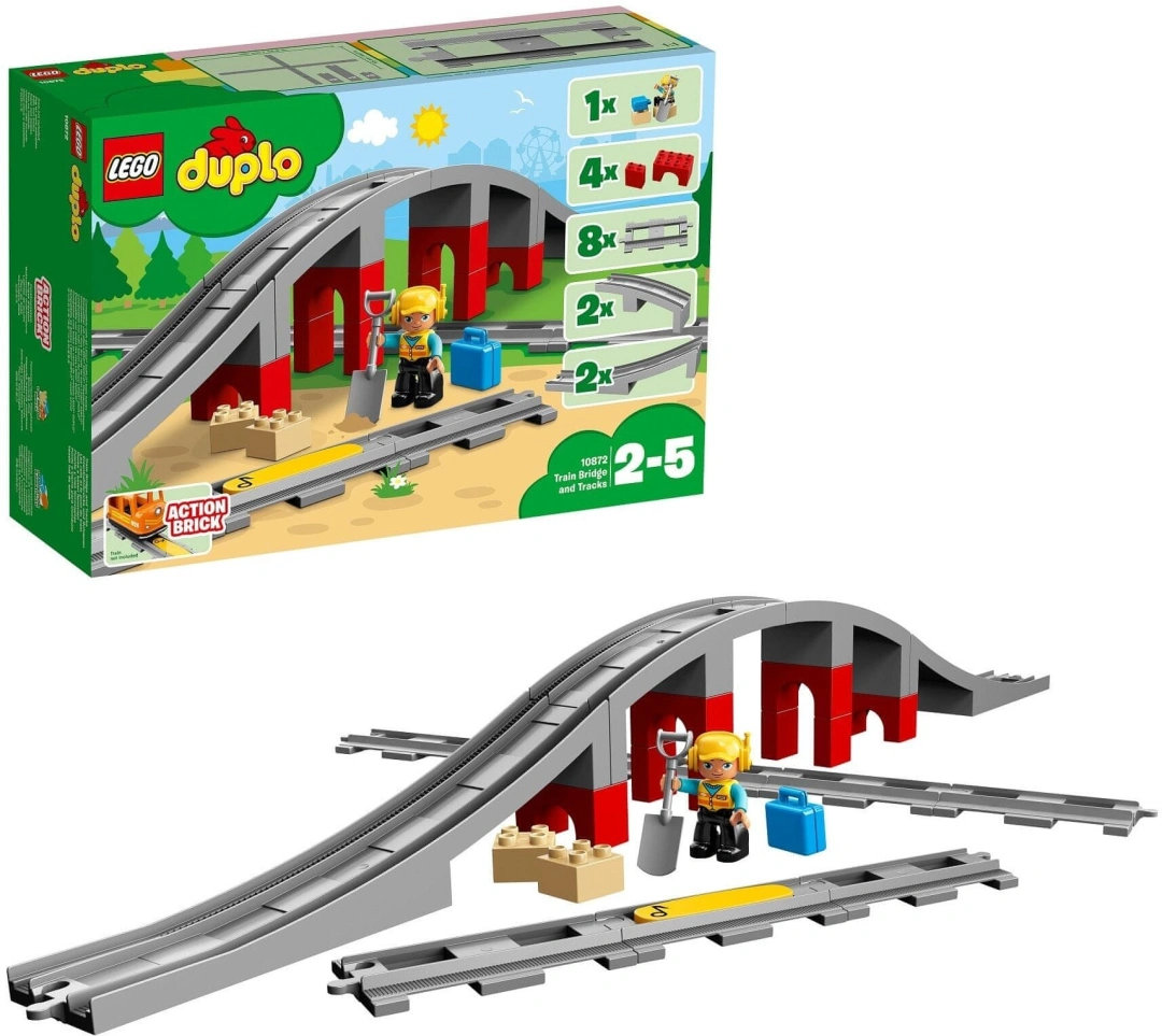 LEGO DUPLO Town 10872 Doplňky k vláčku – most a koleje