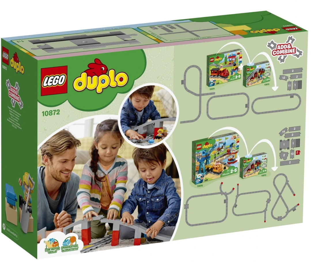 LEGO DUPLO Town 10872 Doplňky k vláčku – most a koleje