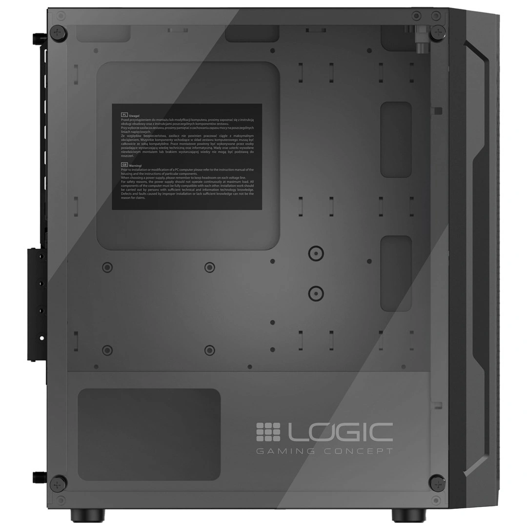 LOGIC Aramis ARGB MINI 1x USB 3.0, 2x USB 2.0 + audio, černá