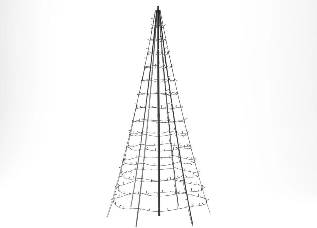 Twinkly světelný strom, 300LED, RGBW, výška stromu 2m, BT+WiFi, Gen II, IP44 venkovní