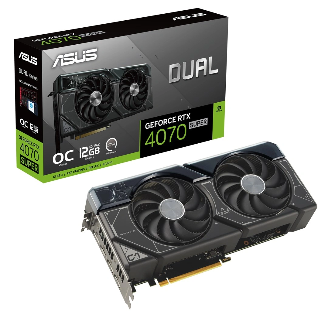 ASUS Dual GeForce RTX 4070 SUPER OC Edition, 12GB GDDR6X