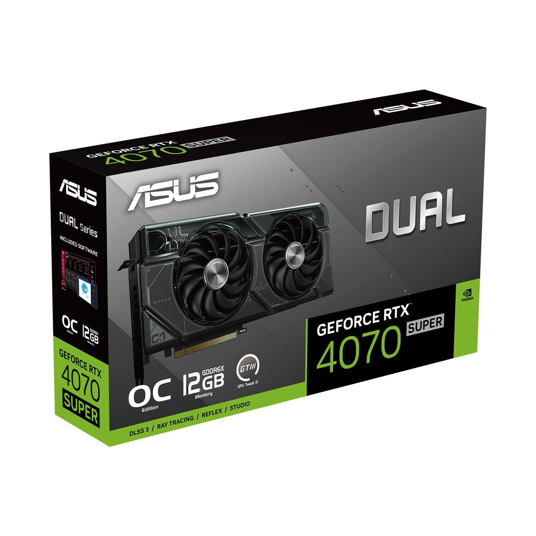 ASUS Dual GeForce RTX 4070 SUPER OC Edition, 12GB GDDR6X