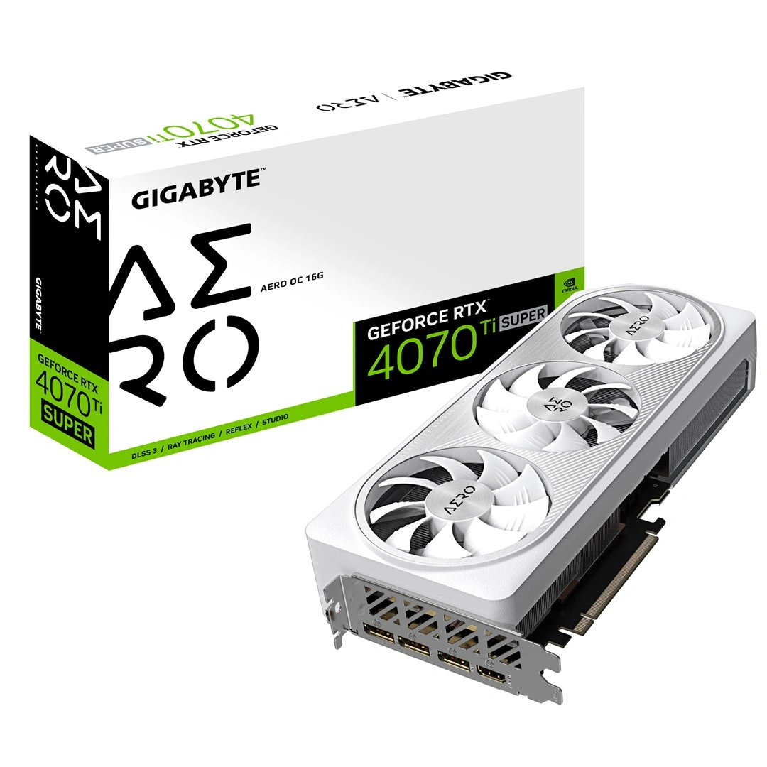 GIGABYTE GeForce RTX 4070 Ti SUPER AERO OC 16G, 16GB GDDR6X