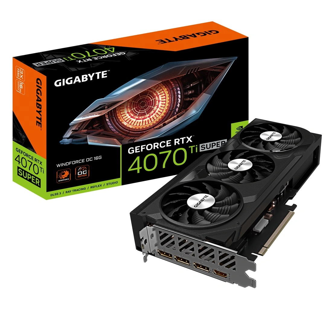 GIGABYTE GeForce RTX 4070 Ti SUPER WINDFORCE OC 16G, 16GB GDDR6X