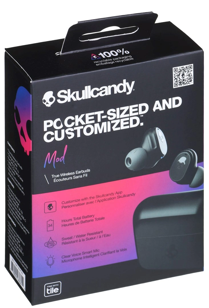 Skullcandy Mod True Wireless Earbuds (S2FYW-P740), černá