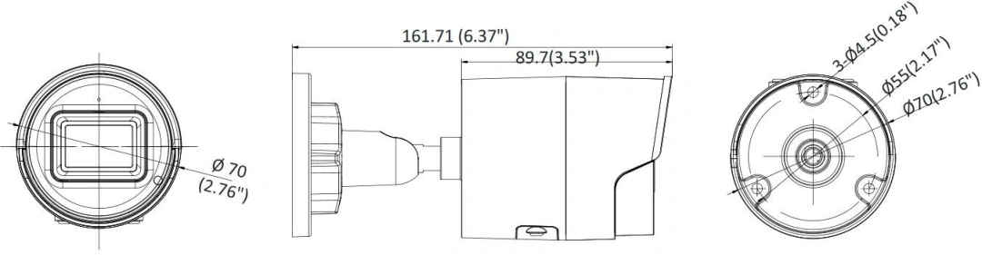 Hikvision DS-2CD2086G2-IU(BLACK)(C), 2,8mm