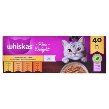 WHISKAS Brambory pro dospělé 40x85g Drůbež Příchutě