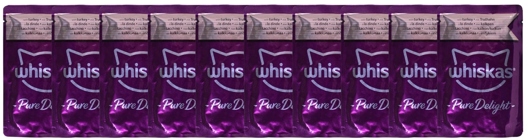 WHISKAS Brambory pro dospělé 40x85g Drůbež Příchutě