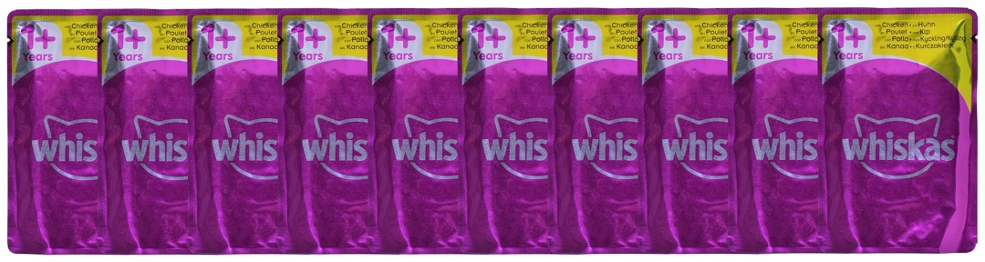 WHISKAS Brambory pro dospělé 40x85g Drůbež Příchutě