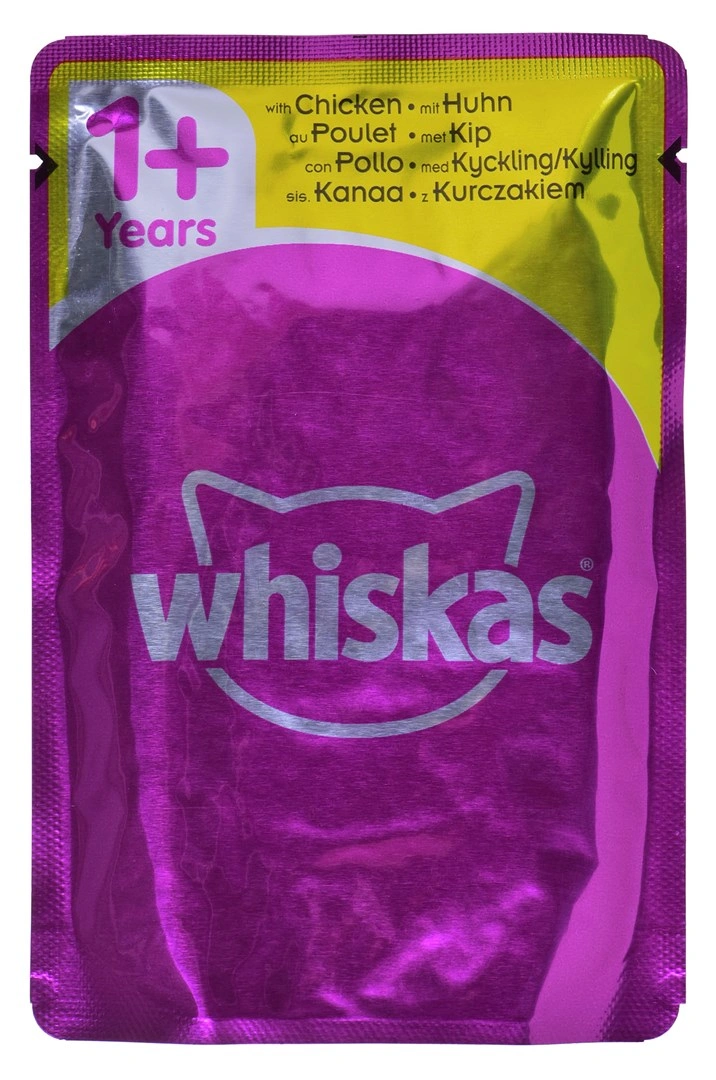 WHISKAS Brambory pro dospělé 40x85g Drůbež Příchutě