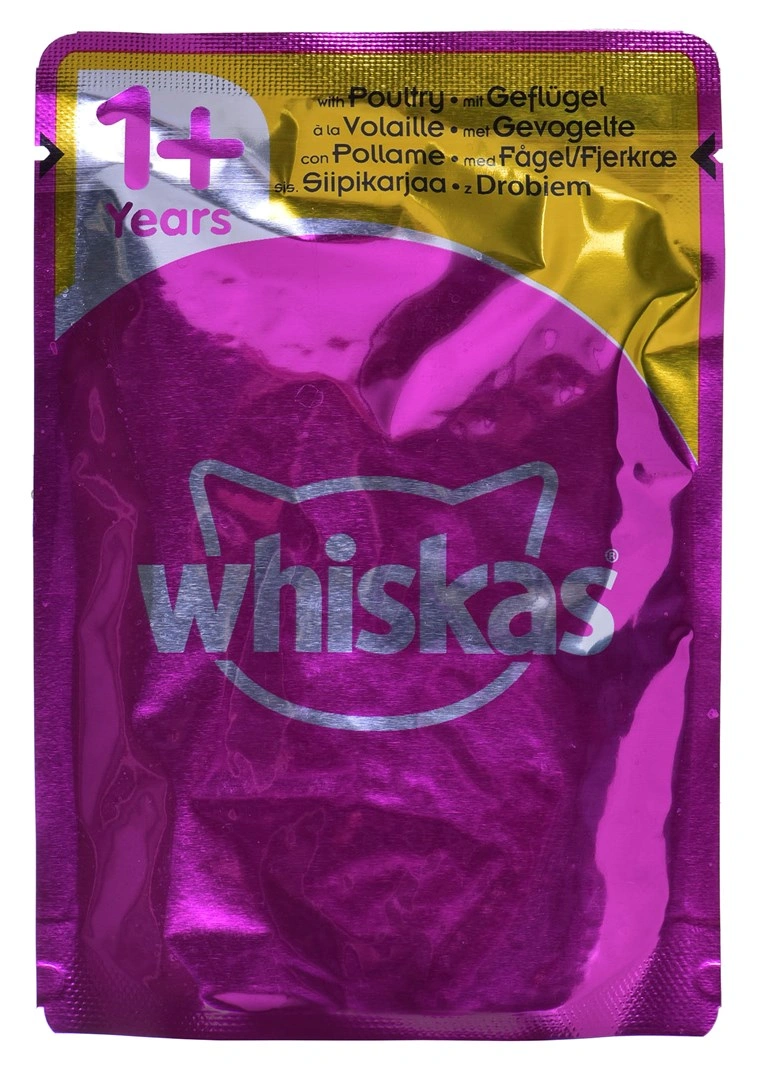 WHISKAS Brambory pro dospělé 40x85g Drůbež Příchutě