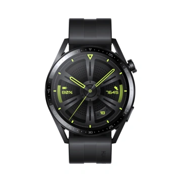 Huawei Watch GT 3 46mm (Active) - Black + Black Fluoroelastomer Strap (55028445)