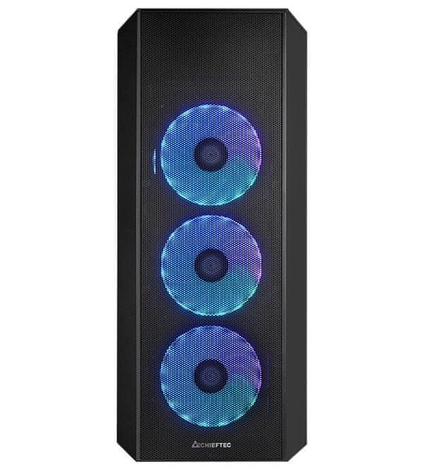 Chieftec MidT Scorpion 4 GL-04B-UC-OP / ATX / 2x USB3.0 / USB-C / 4x120mm fan / ARGB/ průhledná bočn