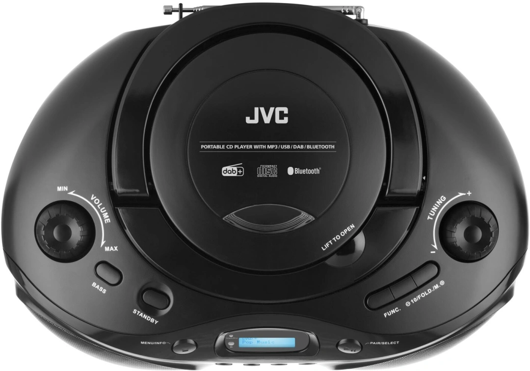 JVC RD-E661B DAB, černá