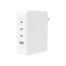 Belkin 140W 4-portová USB-C Power Delivery GaN PPS nástěnná nabíječka + UK, EU, US adaptéry, bílá