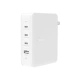 Belkin 140W 4-portová USB-C Power Delivery GaN PPS nástěnná nabíječka + UK, EU, US adaptéry, bílá