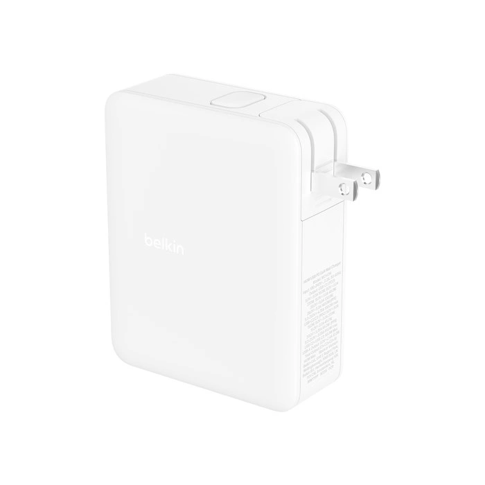 Belkin 140W 4-portová USB-C Power Delivery GaN PPS nástěnná nabíječka + UK, EU, US adaptéry, bílá