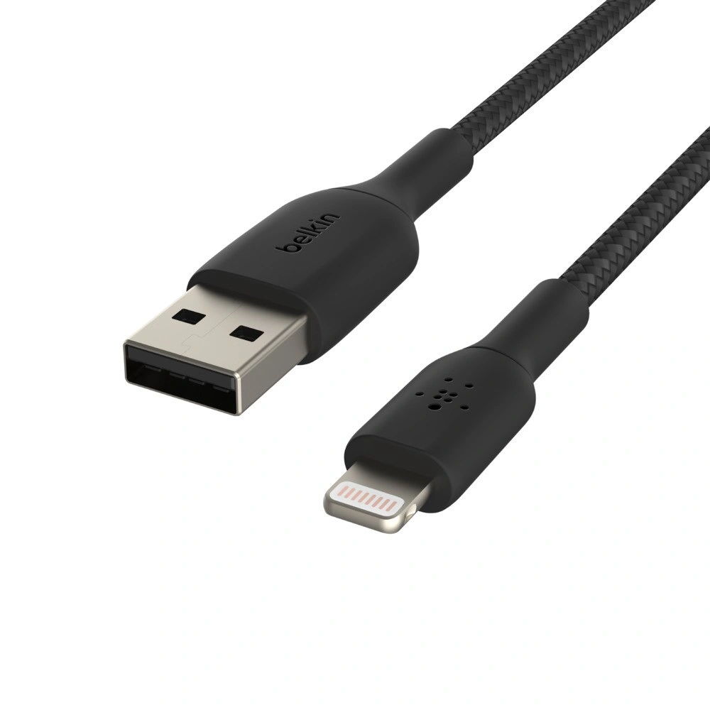 Belkin kabel USB-A - Lightning, M/M, MFi, opletený, 3m, černá