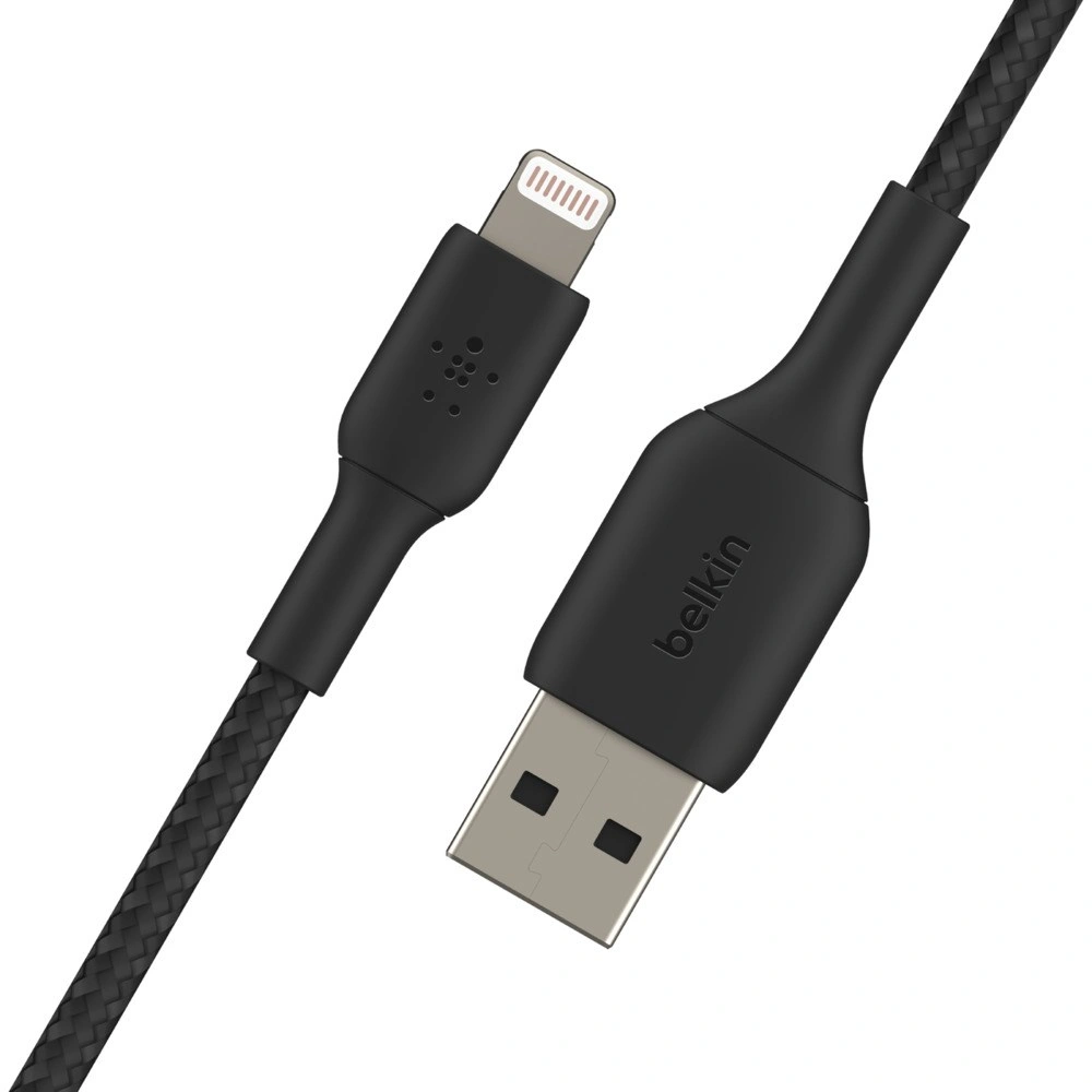 Belkin kabel USB-A - Lightning, M/M, MFi, opletený, 3m, černá