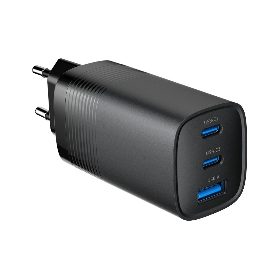 GEMBIRD PD nabíječka 1xUSB-A 2xUSB-C 65W černá