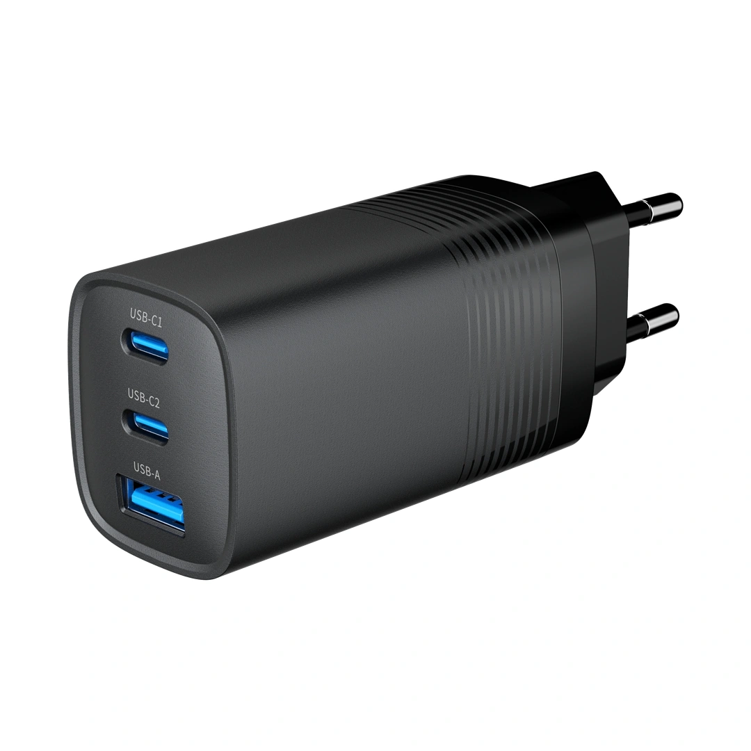 GEMBIRD PD nabíječka 1xUSB-A 2xUSB-C 65W černá