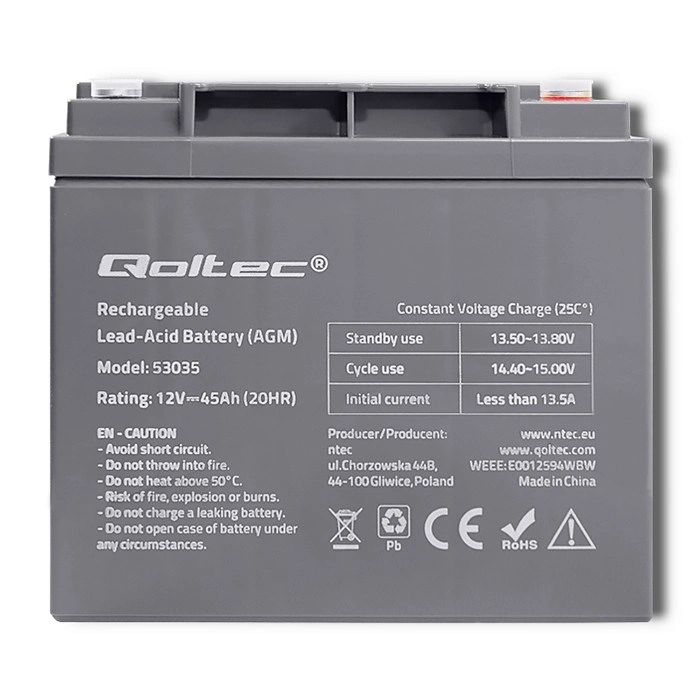 Qoltec 53035 AGM baterie 12V 45 Ah