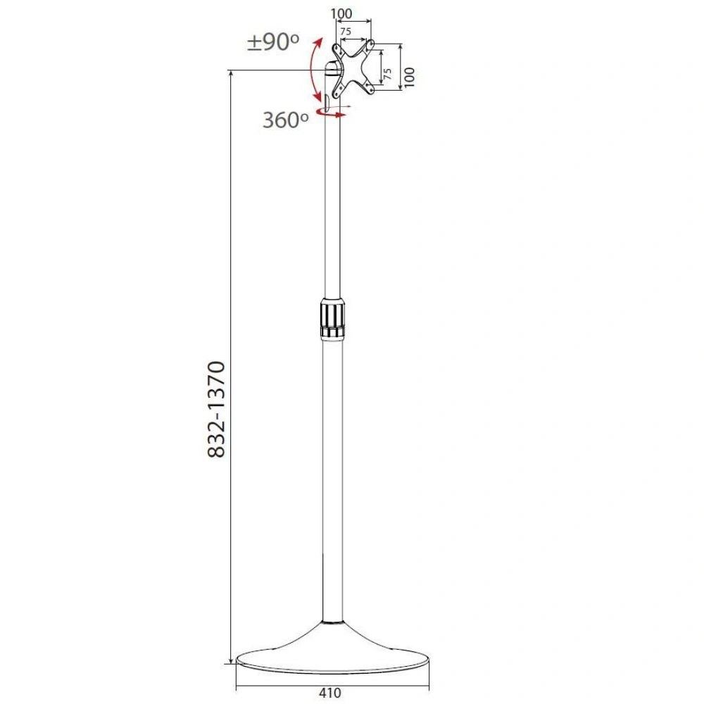 Techly 022632 Stojan Na Lcd 13-27 