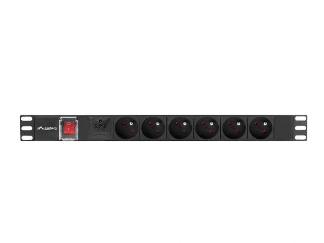 LANBERG POWER STRIP RACK PDU 19" (PDU-06E-0200-BK)