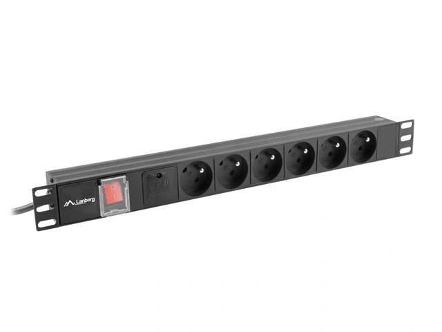 LANBERG POWER STRIP RACK PDU 19" (PDU-06E-0200-BK)