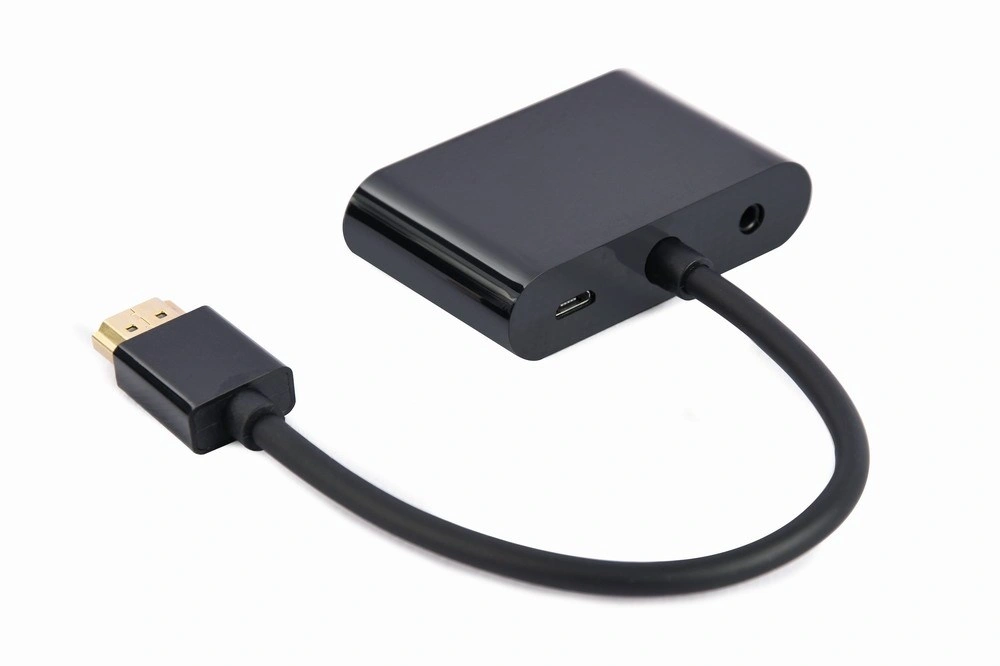 Gembird adaptér HDMI (M) na HDMI (F) + VGA (F) + 3.5mm (A-HDMIM-HDMIFVGAF-01)