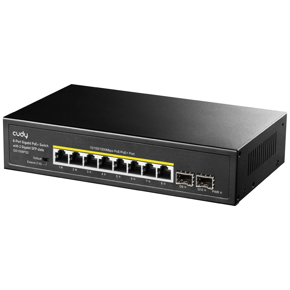 PoE+ SWITCH 8portový GS1008PS2 120W 1Gbps 2 SFP