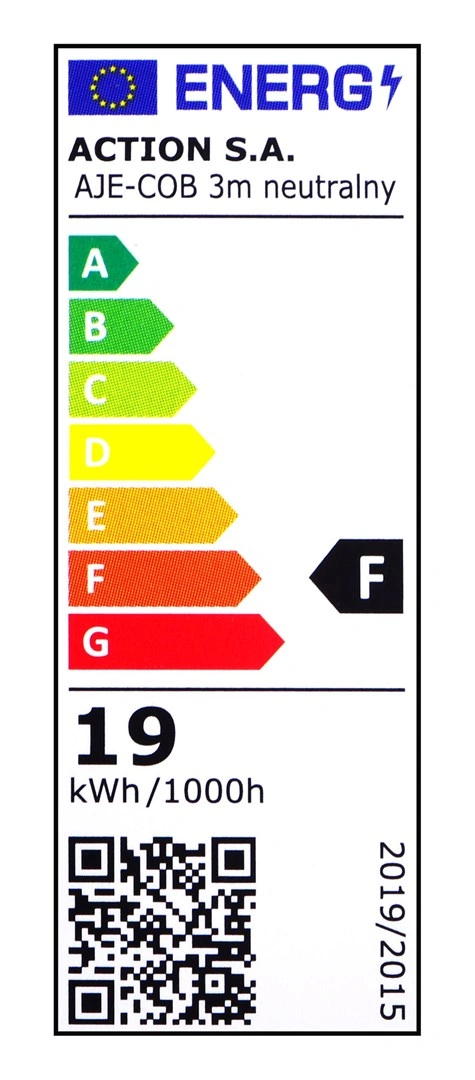 3m COB LED pásek se zdrojem, neutrální barva IP20