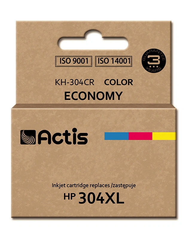 Inkoustová kazeta ACTIS KH-304CR (náhradní HP 304XL N9K07AE; Premium; 18 ml; barevná)