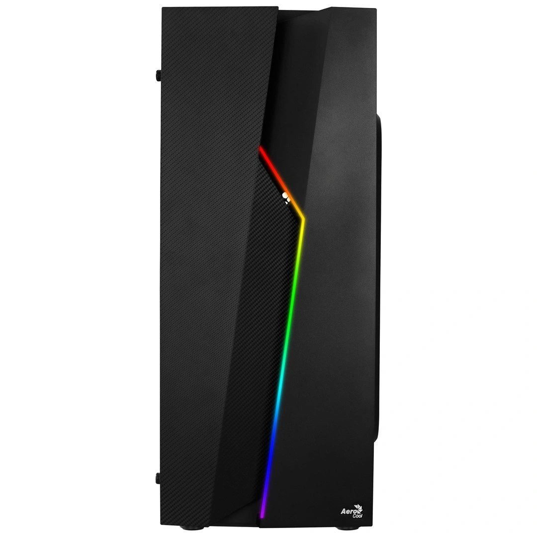 Aerocool ML G Bolt-A-BK-v1, skříň Mid Tower, ATX, bez zdroje, 2xUSB 2.0, 1xUSB 3.0, černá, RGB