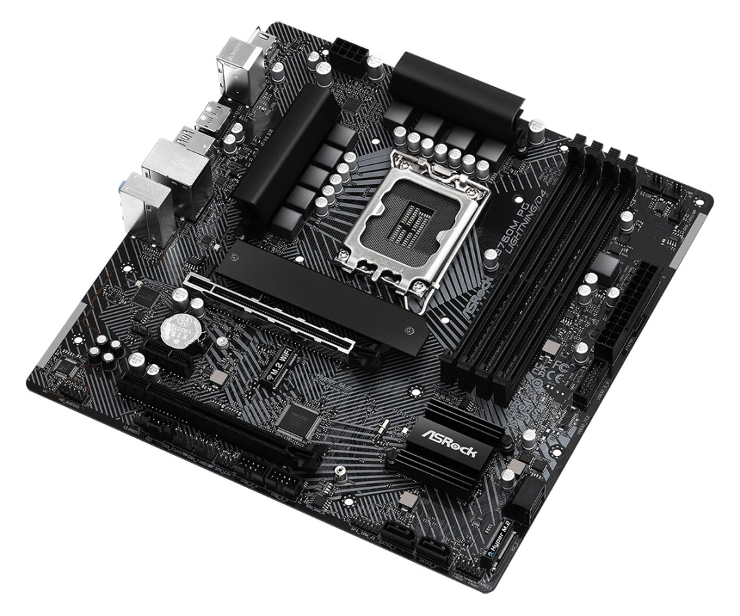 ASRock B760M Phantom Gaming Lightning/D4 / Intel B760 / LGA1700 / 4x DDR4 / 2x M.2 / HDMI / DP / USB