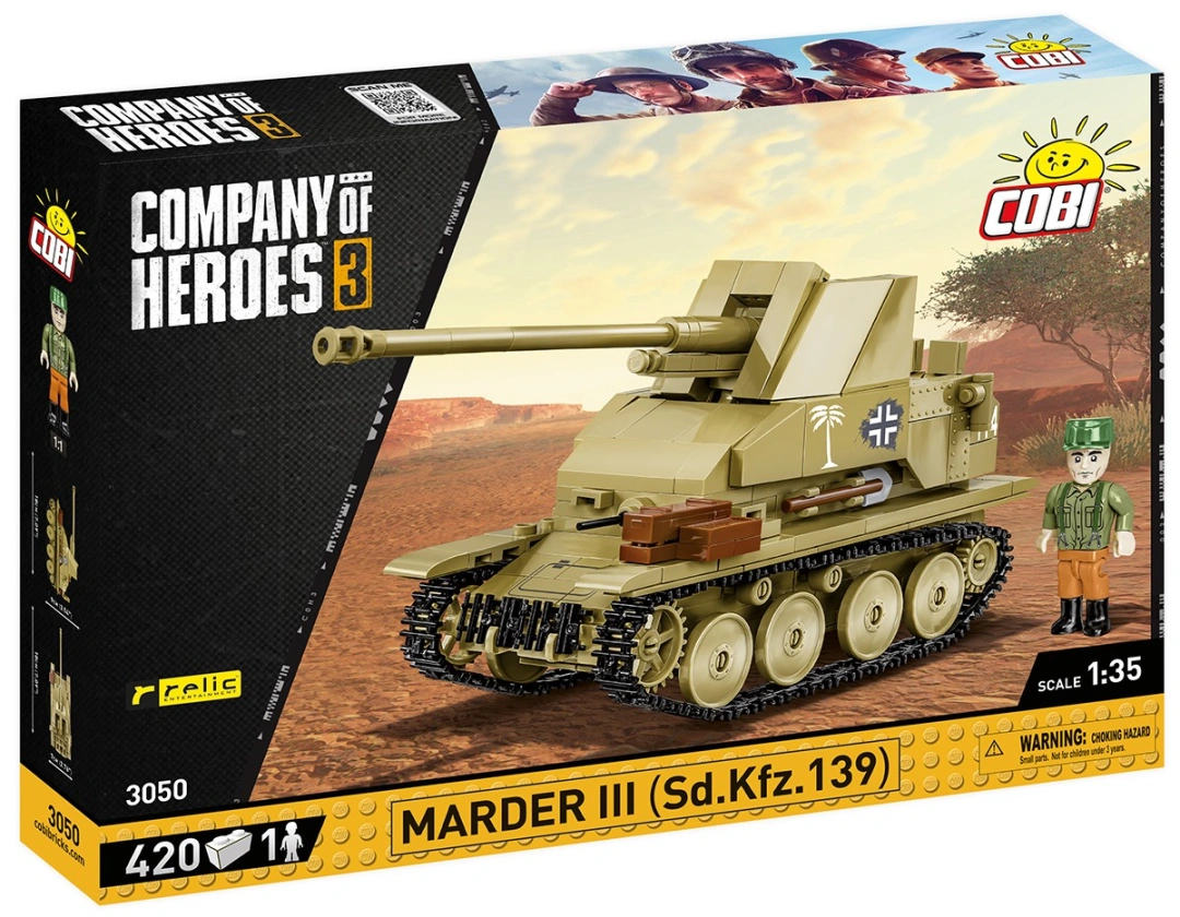 Cobi 3050 COH Marder III Sd. Kfz. 139, 1:35, 420 k, 1 f