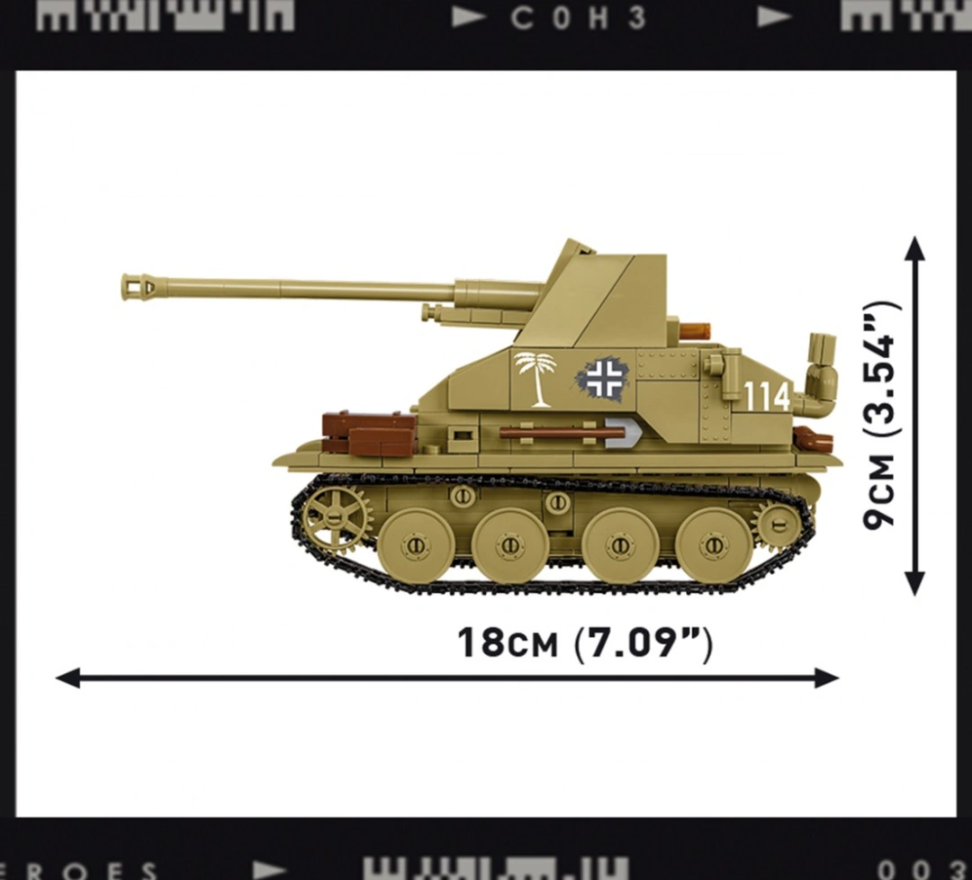 Cobi 3050 COH Marder III Sd. Kfz. 139, 1:35, 420 k, 1 f