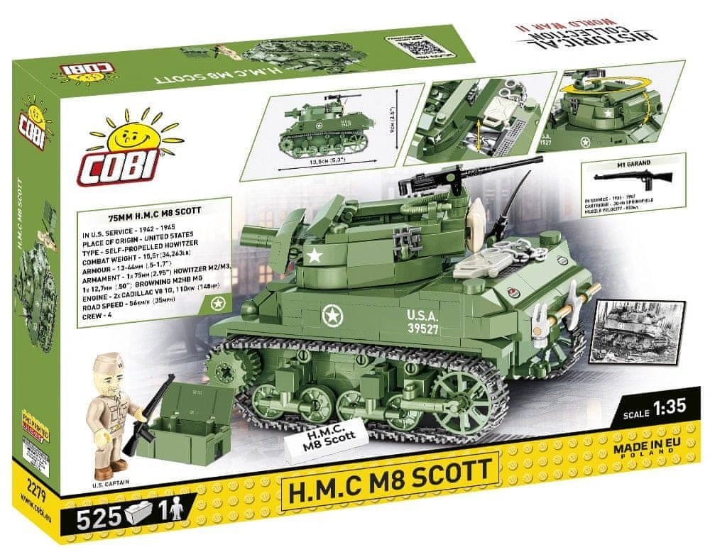 Cobi 2279 II WW H.M.C M8 Scott, 1:35, 525 k, 1 f