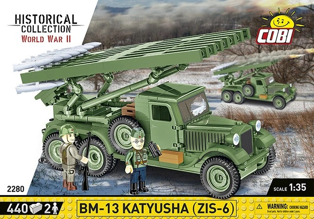 Cobi World War II WW BM-13 Kaťuša ZIS-6, 1:35, 440 kostek, 2 figurky