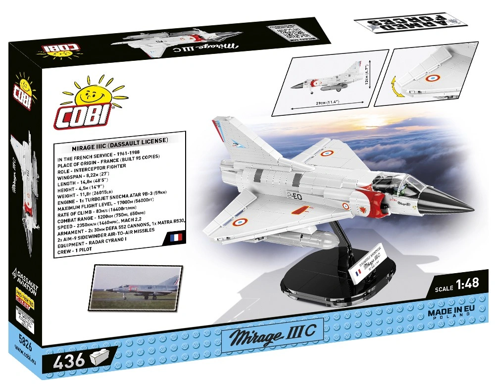 Cobi 5826 Cold War Mirage IIIC ver 2, 1:48, 436 k