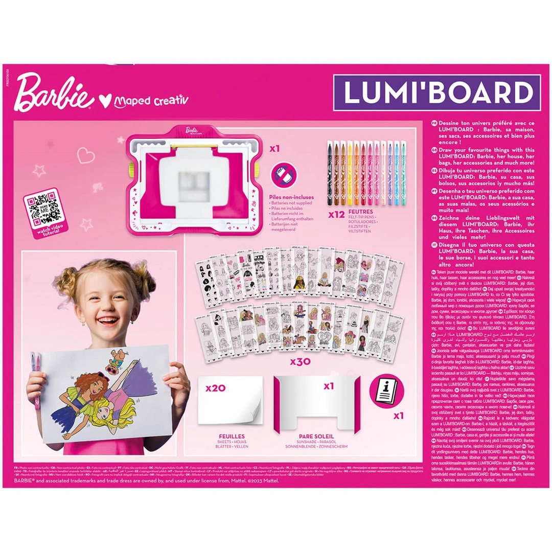 Maped Creativ Barbie Lumi Board tabule s podsvícením