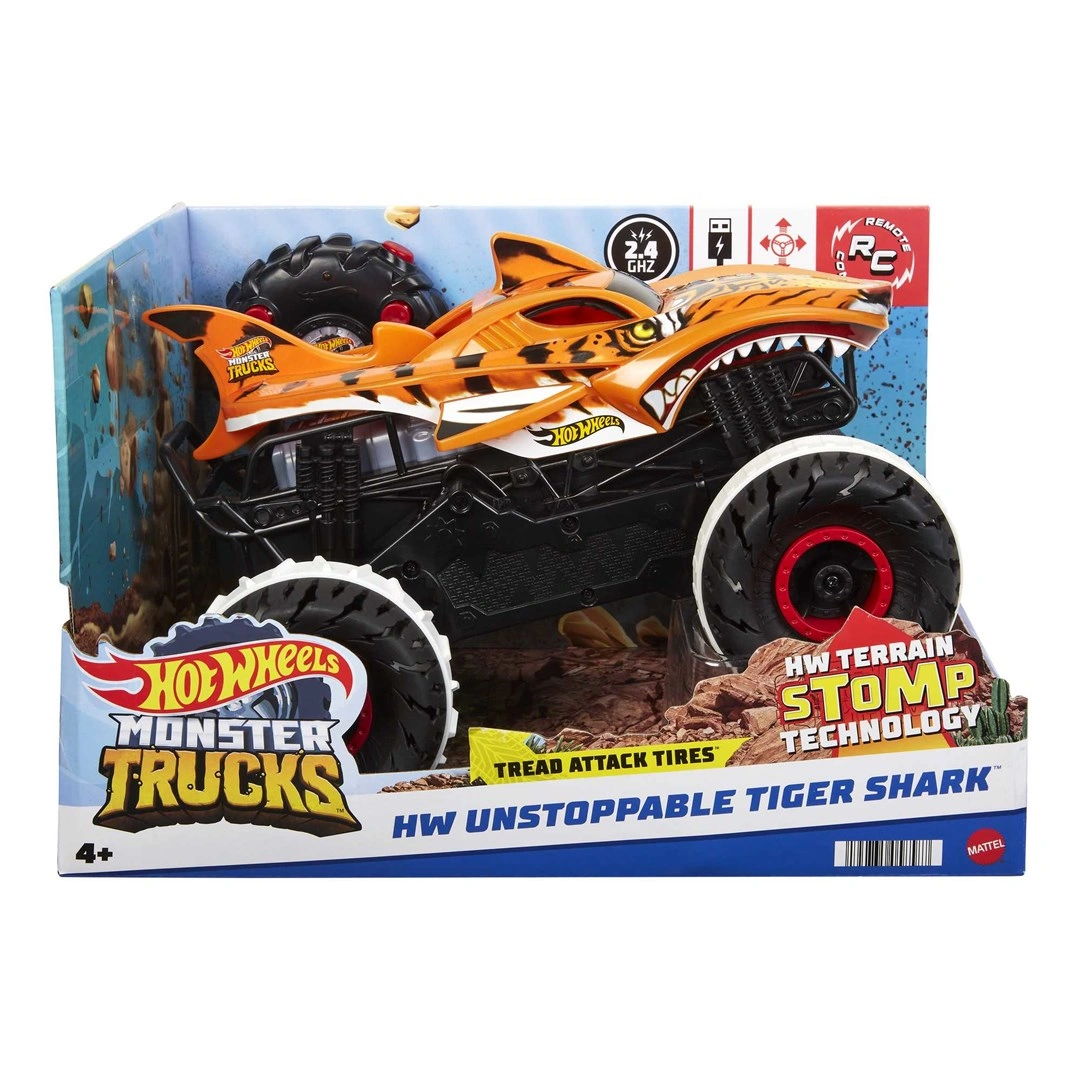 Hot Wheels R/C Monster Truck 1:15 Tygří žralok HGV87