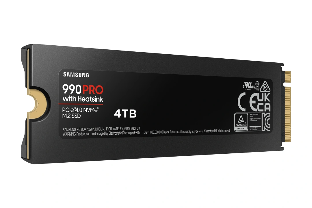 Samsung 990 Pro 4TB M.2 NVMe Heatsink