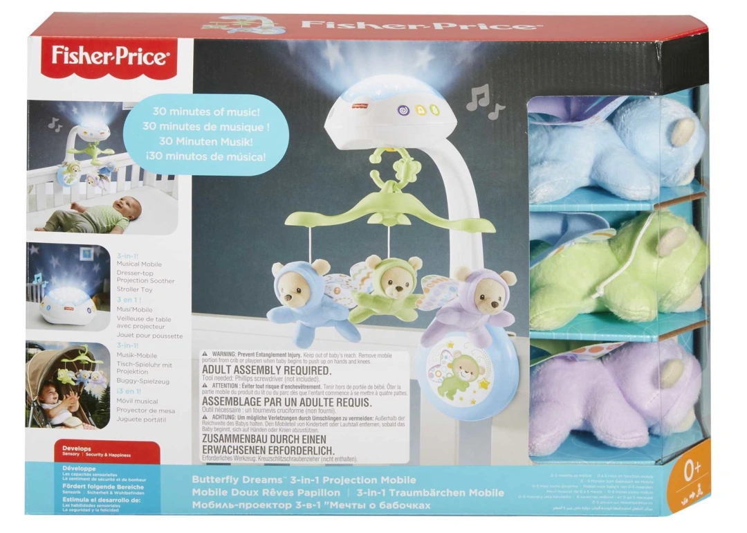 Fisher-Price Nový kolotoč nad postýlku Motýlci