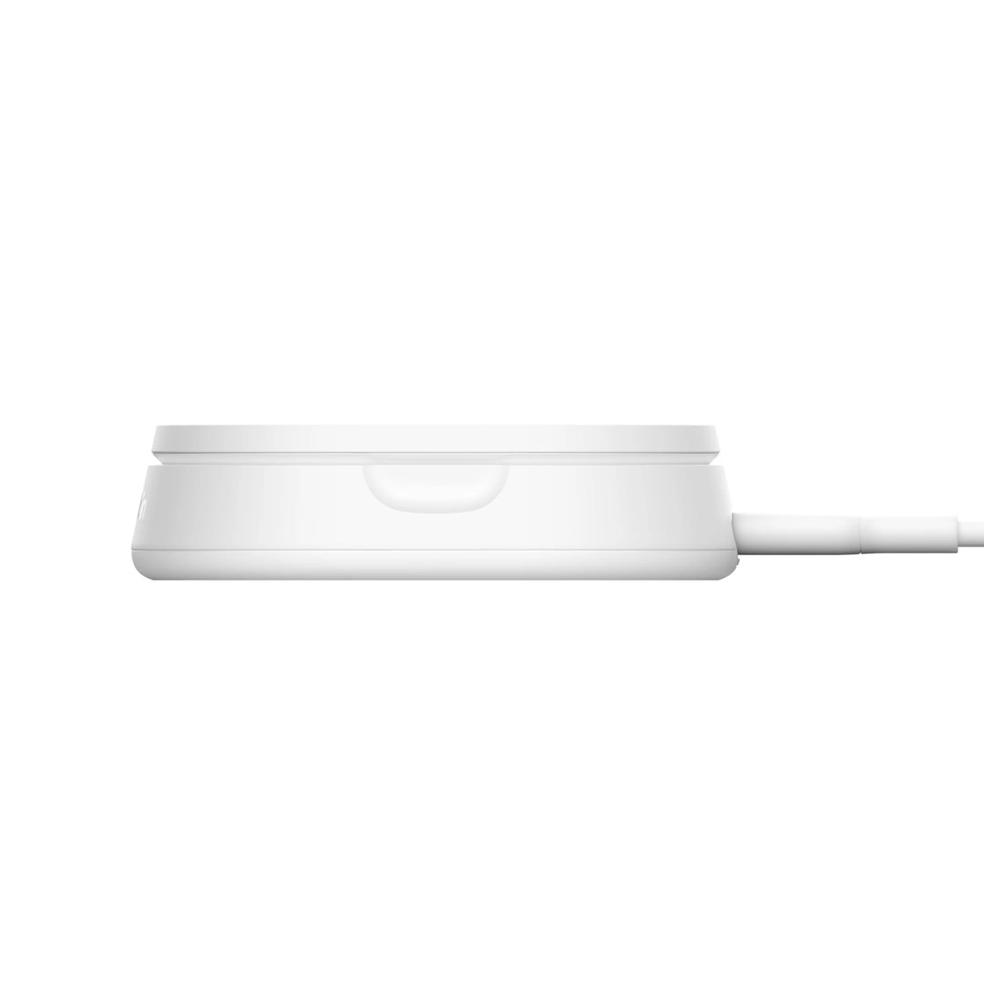 Belkin BOOST CHARGE PRO konvertibilní Qi2 15W magnetický nabíjecí stojan, bez adaptéru, bílá