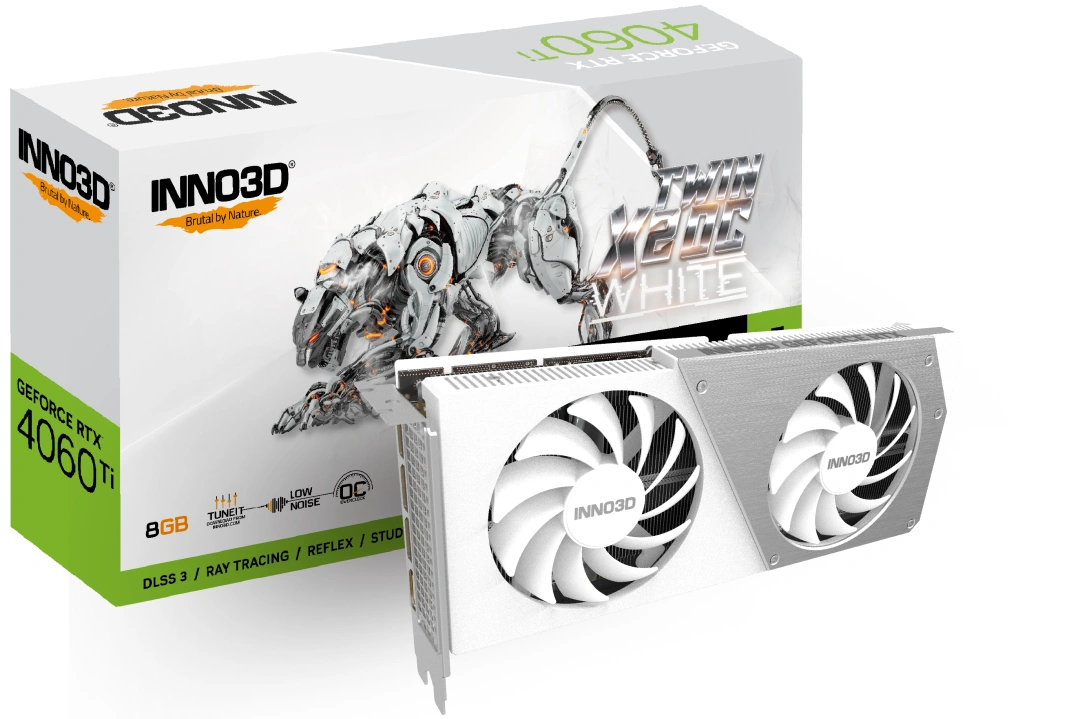 Inno3D GeForce RTX 4060 TI 8GB Twin X2 OC WHITE